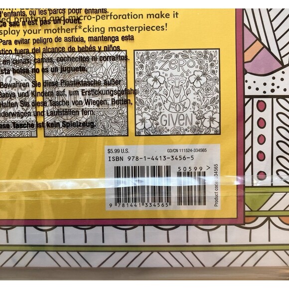 NEW Studio Series by Peter Pauper Press Adult Coloring book Inner F*cking Peace - Picture 3 of 5